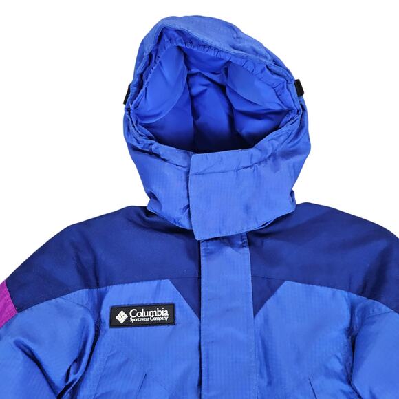Columbia Jacket Kid Size 7 8 Purple Tectonite Heavyweight Down Hooded Snow Coat - Picture 3 of 16